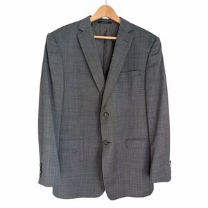 Z Zegna Gray Wool Suit Jacket 54R Drop 7 Designer Blazer